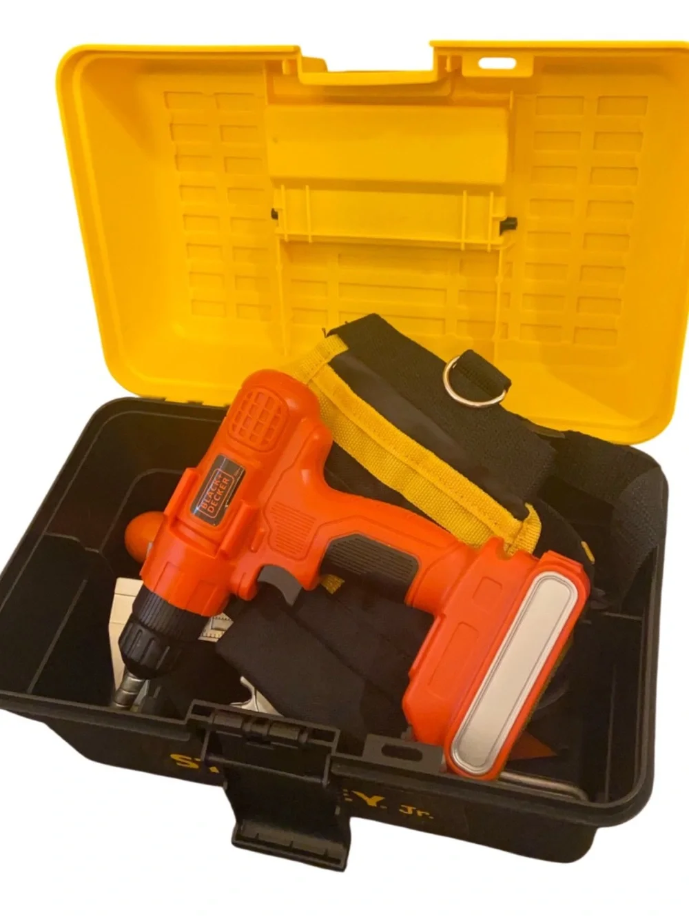 Kid's Stanley Toolbox with 8 Piece Tool Set PLUS Tool Belt